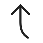 Arrow Curve Up Left SVG Icon